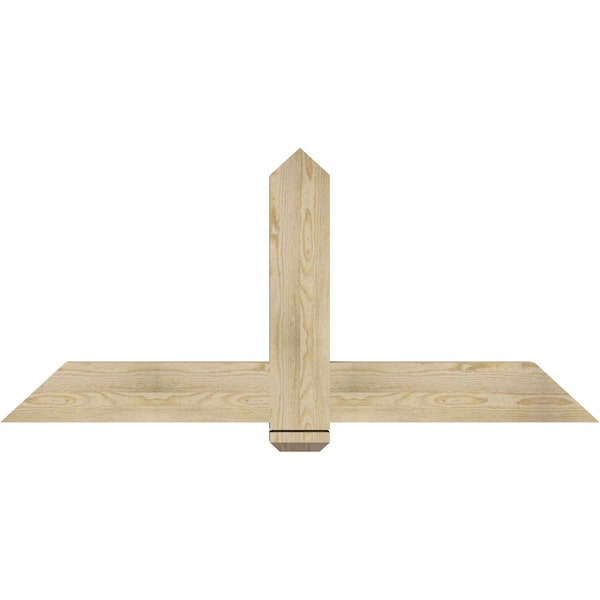 Ekena Millwork Eugene Rough Sawn Timber Gable Bracket, Douglas Fir, 60"W x 27"H x 4"D x 6"F, 11/12 Pitch GBW060X27X0406EUG00RDF - main